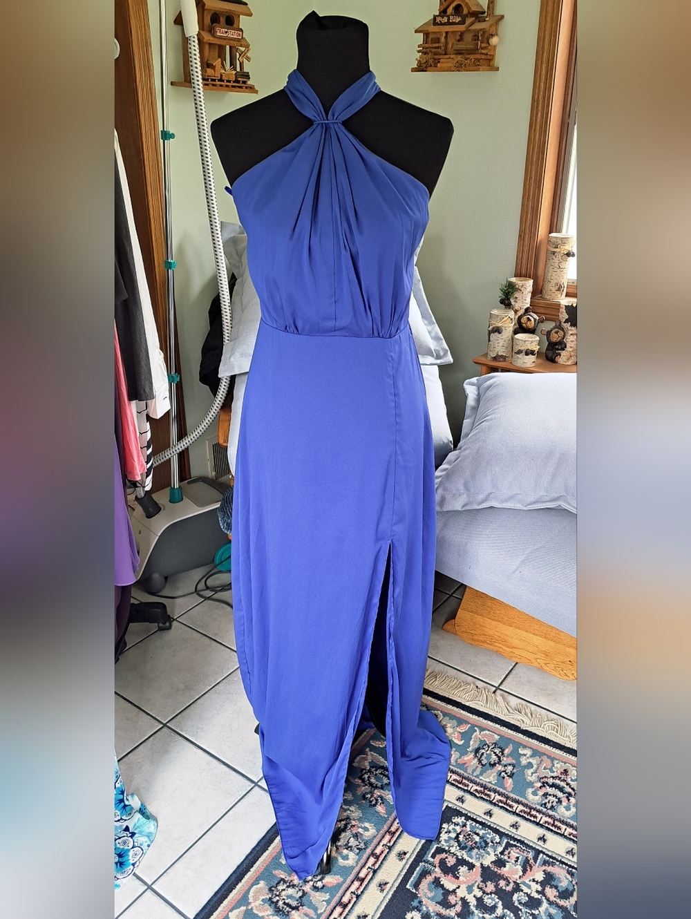 Dress Forum Royal Blue Halter Gown